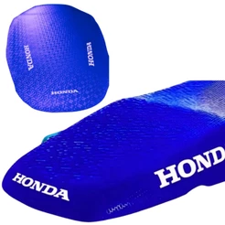 Capa Banco Pop 110i Honda Modelo Original Colmeia 2018 2019 Azul