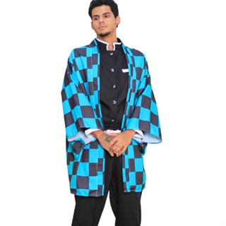 Kit Conjunto Tanjiro Manto Demon Slayer Cosplay em Oferta na Shopee