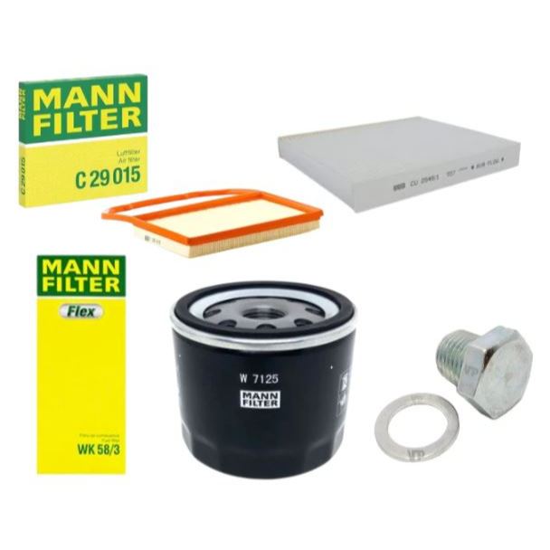Kit Filtros Óleo + Ar + Ar condicionado + Combustível + Bujão Gol EA211