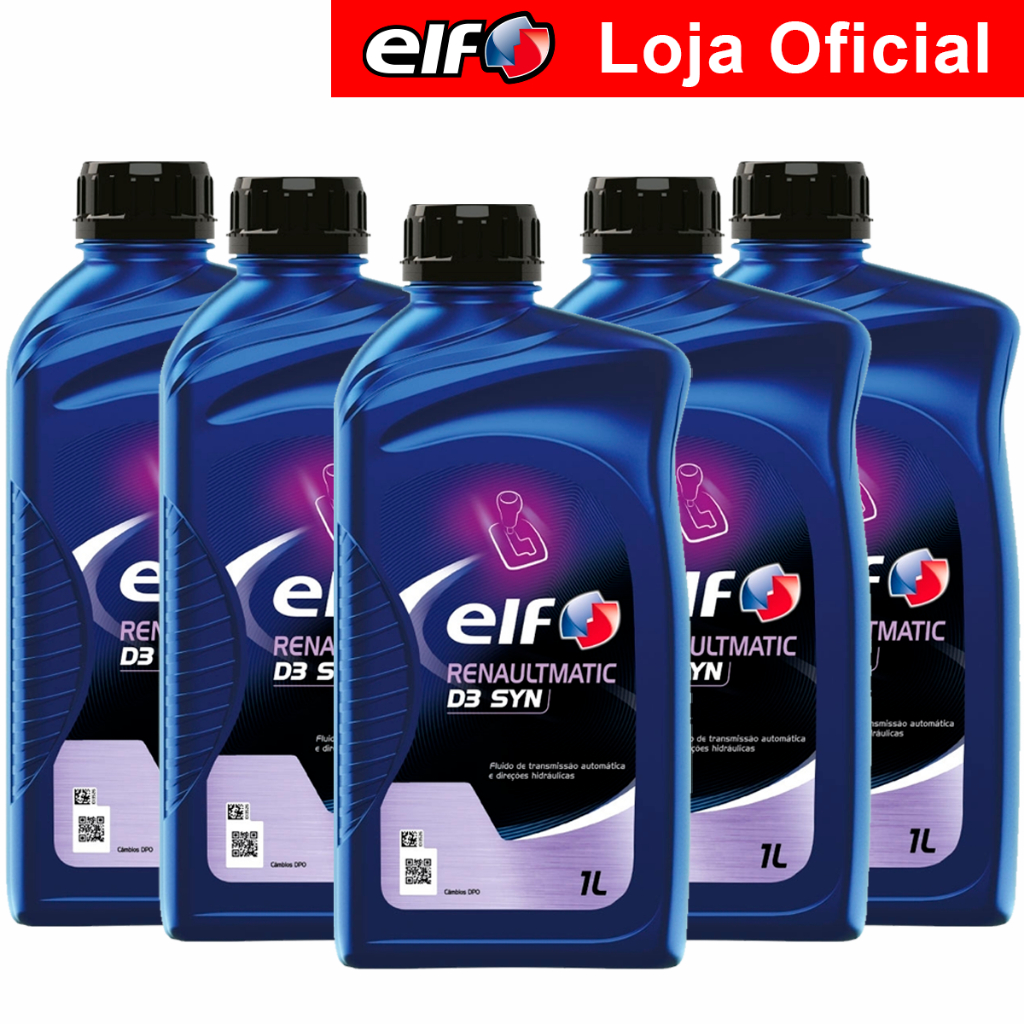 Kit 5 Óleo De Câmbio Automático Elf Renaultmatic D3 Syn em Oferta na Shopee