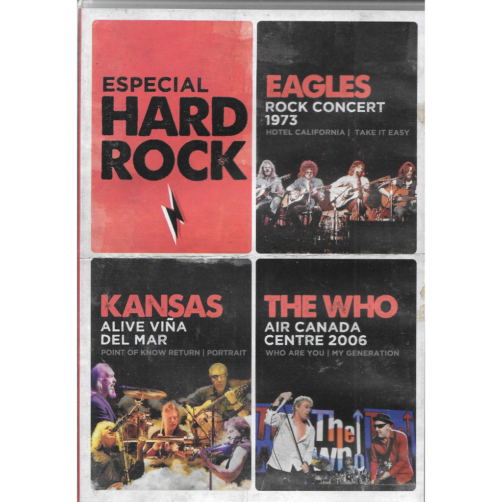 DVD: Especial Hard Rock — Eagles Rock Concert 1973 + Kansas live Viña del Mar + The Who 2006