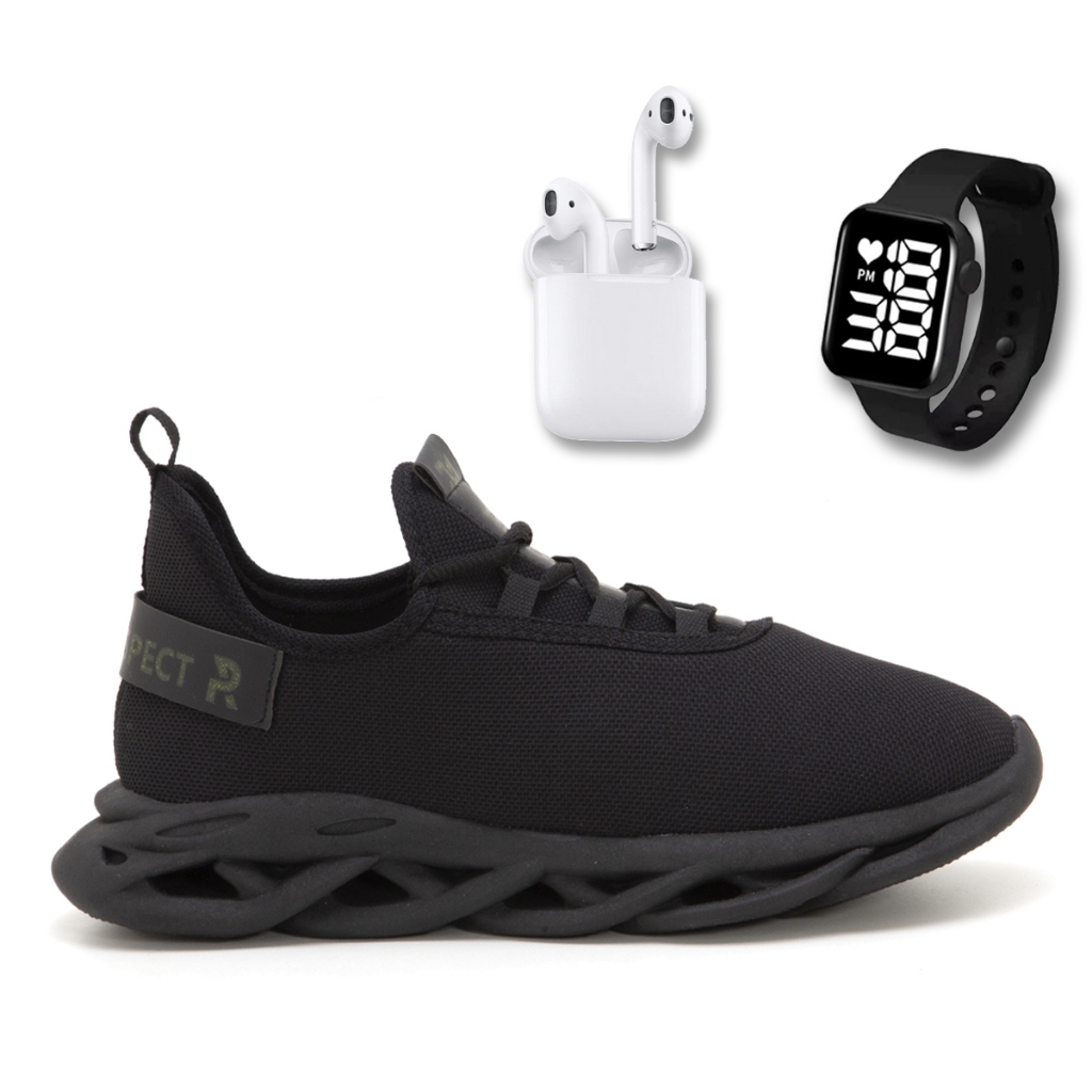 Tênis Masculino Prospect Walk Lançamento Mais Vendido Promoção + Fone + Relógio Led LojaReact