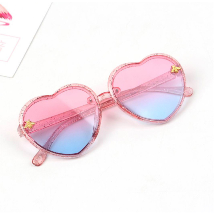 Óculos de sol infantil coracão Cute com abelha Blogueirinha Menina Kids em Oferta na Shopee