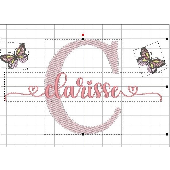 Toalhinha De Boca Personalizada Com Nome Clarisse, Letra Inicial E Borboletas- Ideal para Mão e Boca