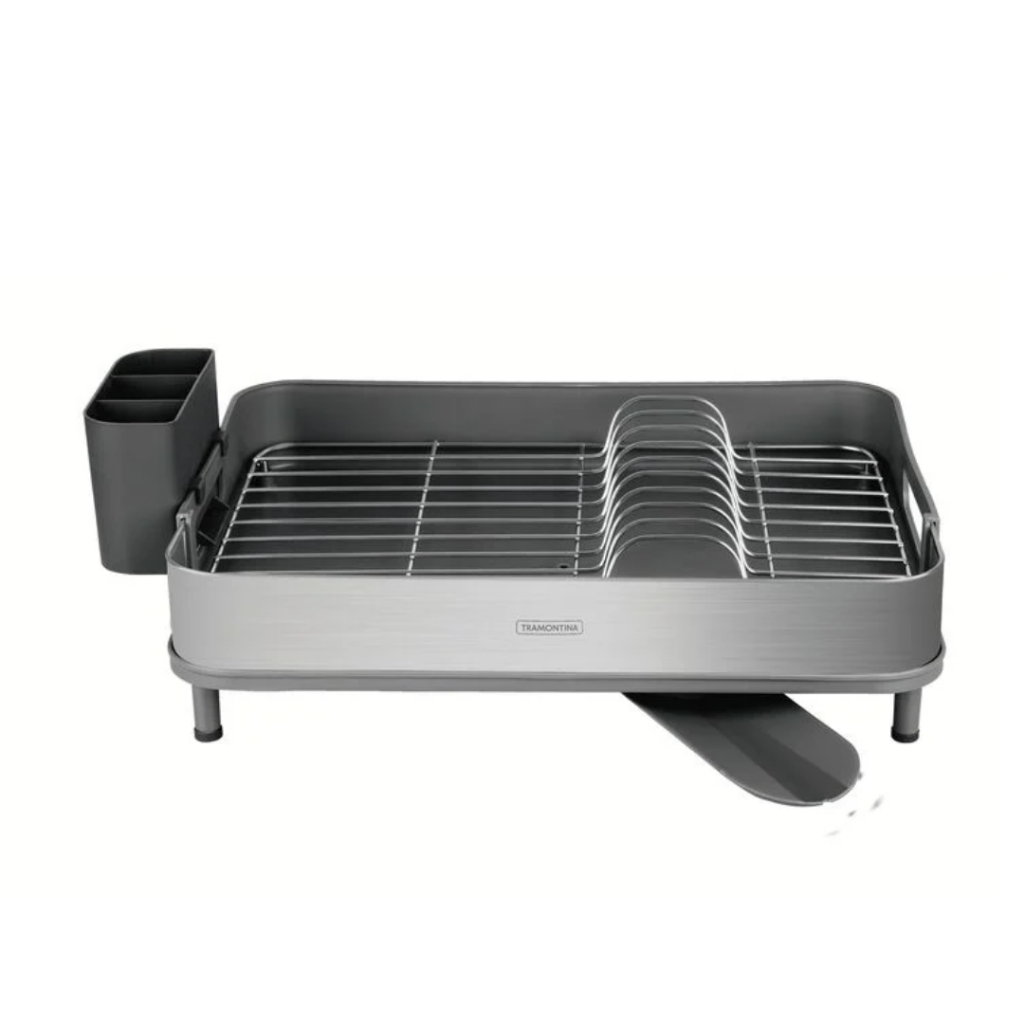 Escorredor De Louça Tramontina Em Aço Com Porta Talher em Oferta na Shopee