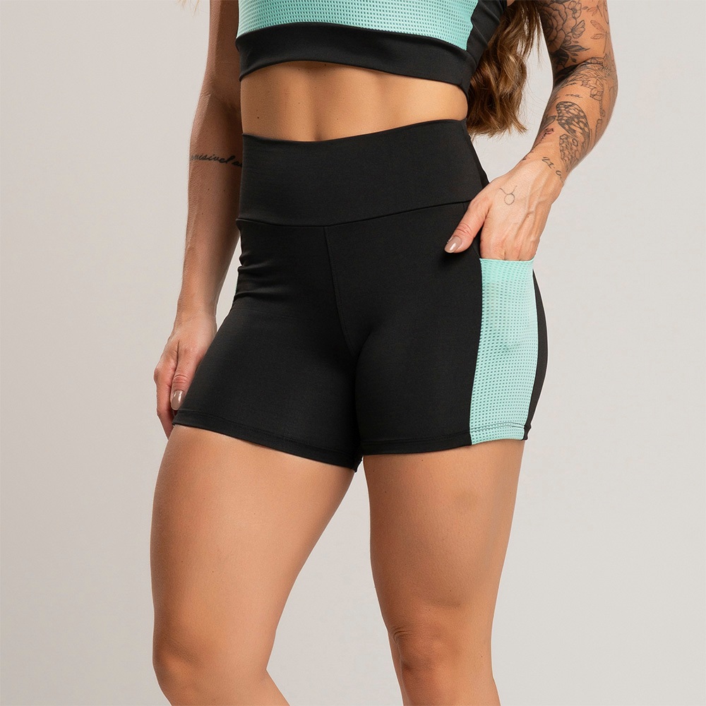 Short fitness academia curto com bolso lateral - Sports & Outdoors