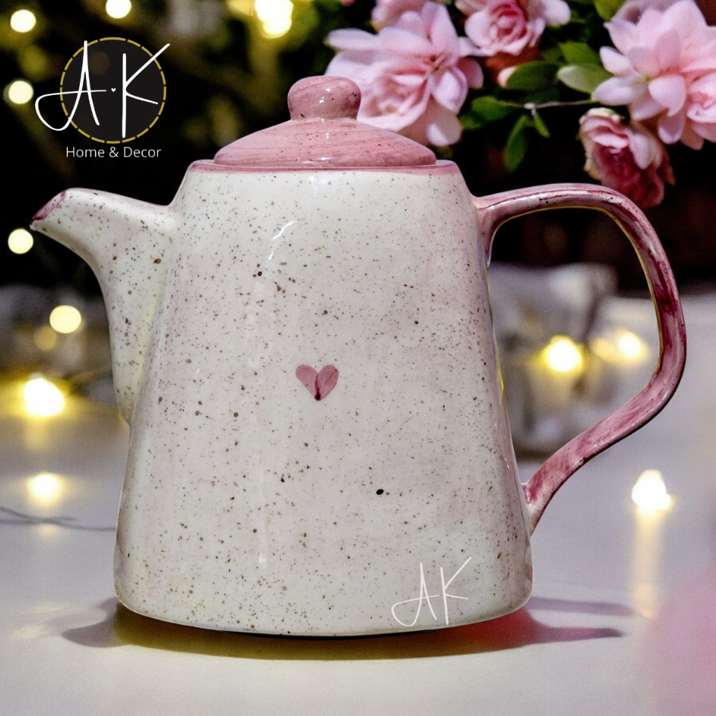 Chaleira Bule de Chá Grande Cerâmica Decoração Diversos Modelos Pintados à Mão 1,2L