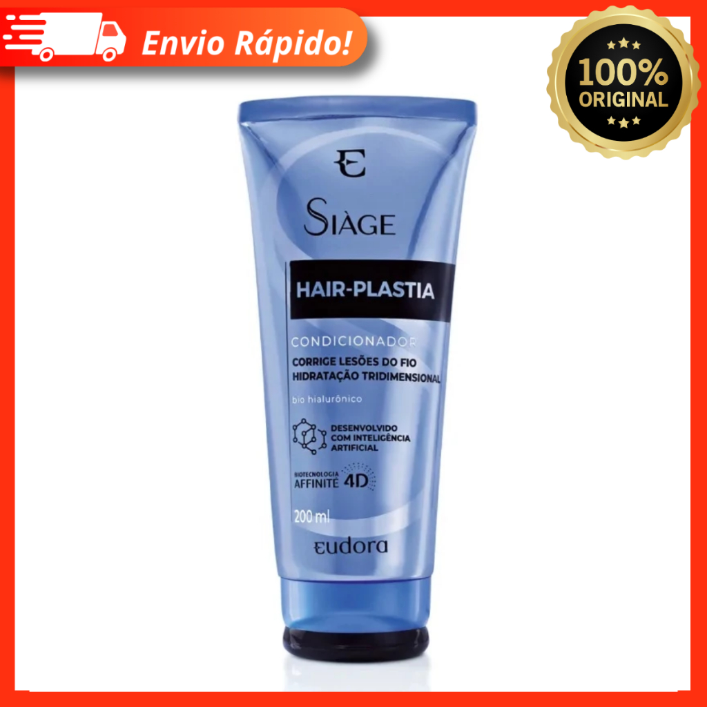 Condicionador Siàge Hair-Plastia Corrige Lesões do Cabelo e Desembaraça 200ml - Eudora