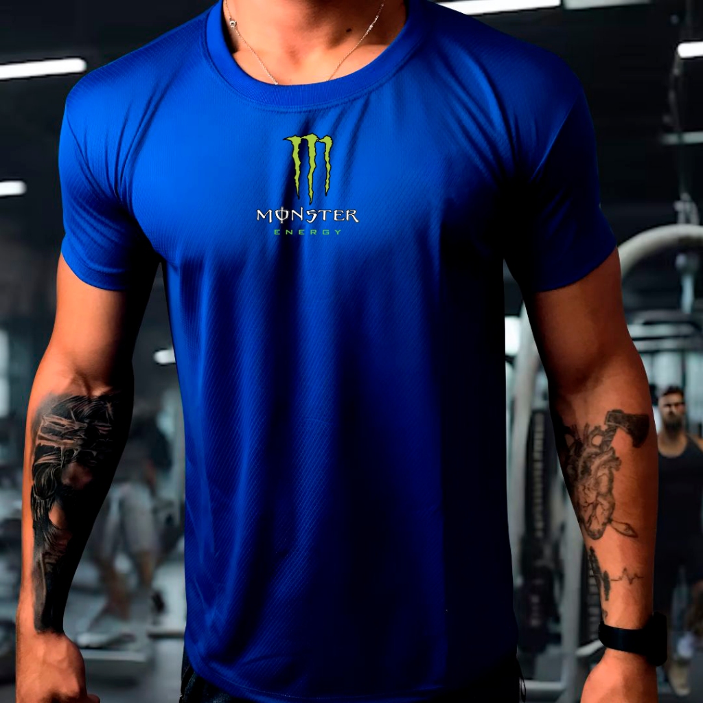 Camisa Masculina Dryfit Antiodor Treino Fitness Academia Monster 02 — imagem 2 de 2