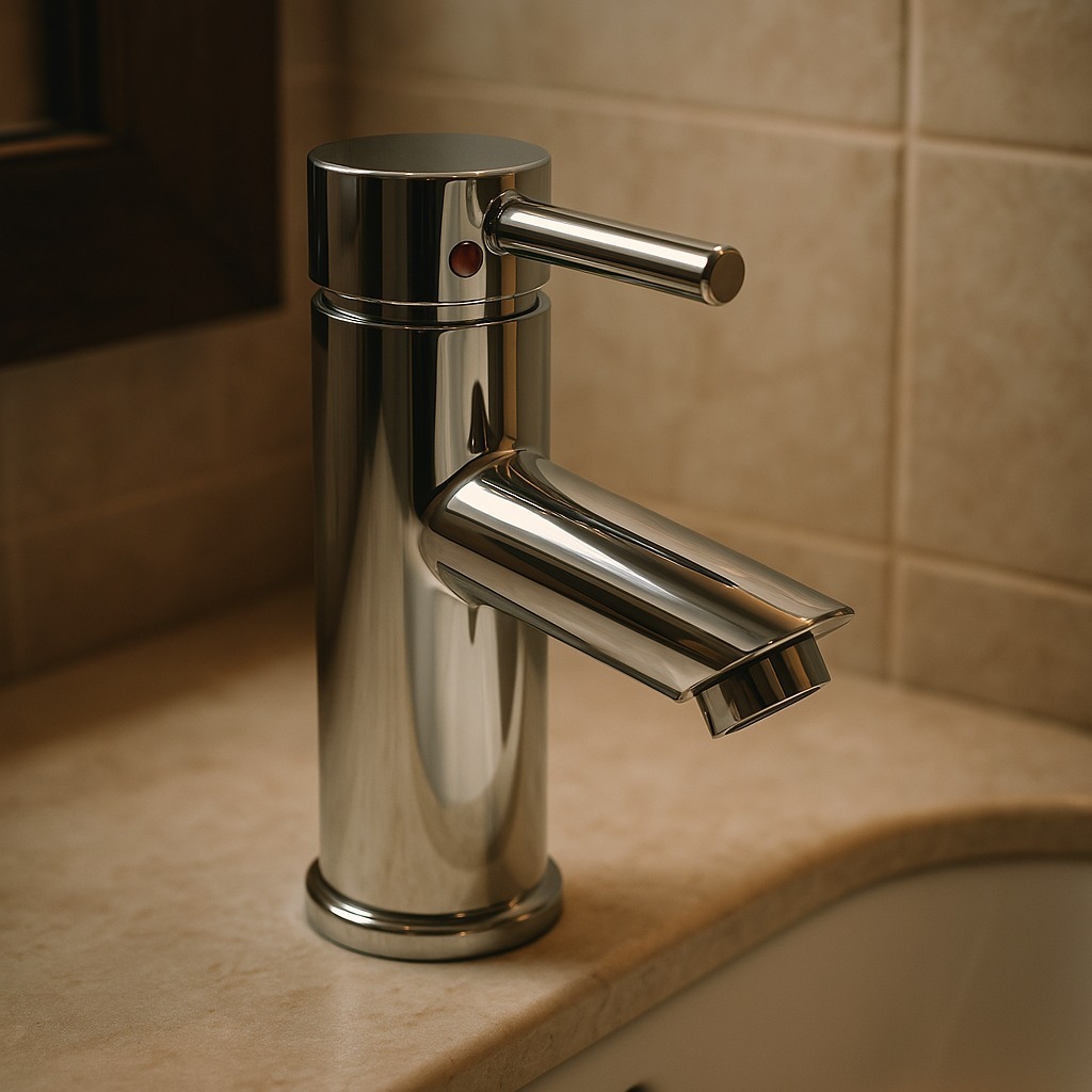 Misturador Monocomando Banheiro Bica Baixa Em Aço Inox