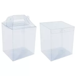 25 Caixas Maleta Acetato transparente 8x8x10 Para Presentes ou kit 3 Sabonetes