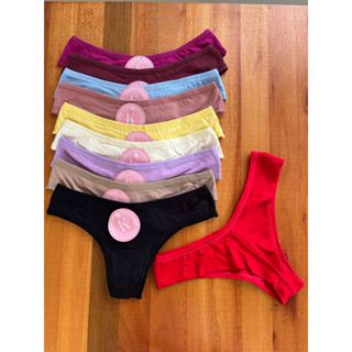 Kit com 10 calcinhas Fio Duplo 100% Algodão modelo Beatriz Confortavel em Oferta na Shopee