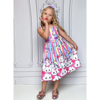 Vestido Infantil Tematico Sortido  Charme Verao Casual Menina Criança Festa ( PFV LEIA A DESCRIÇÃO) em Oferta na Shopee