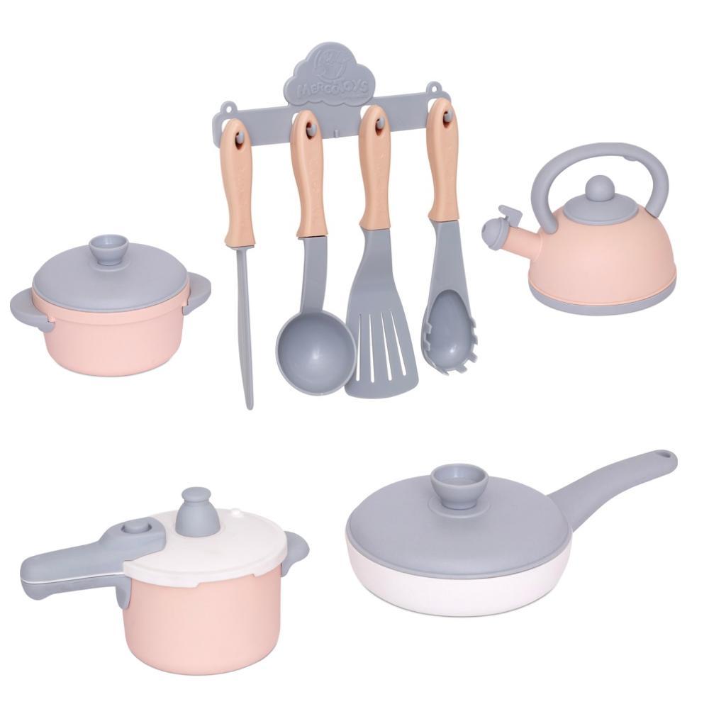 Conjunto de Panelinhas e Utensílios de Brinquedo