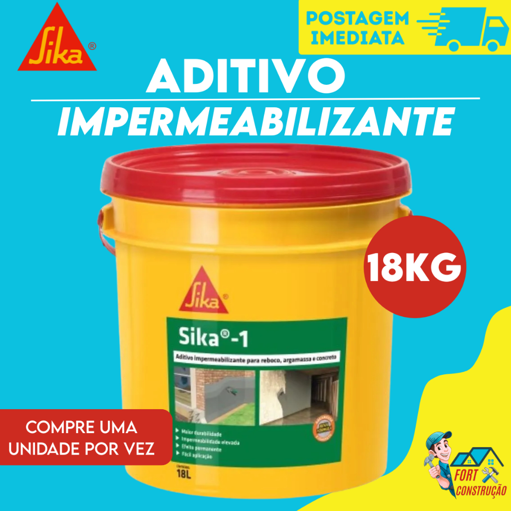 Sika 1 Balde 18L Aditivo Impermeabilizante Interno Externo