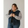 Blusa De Frio Feminina Jaqueta Jeans Moletom Plus Size Com touca