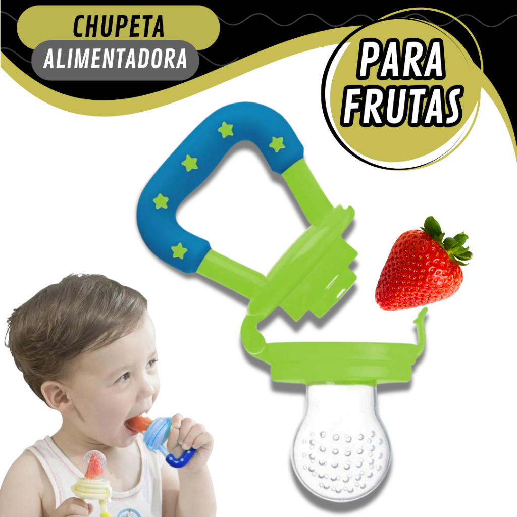 Chupeta Alimentadora De Silicone Para Frutas Infantil Crianças Introdução Alimentar de Silicone