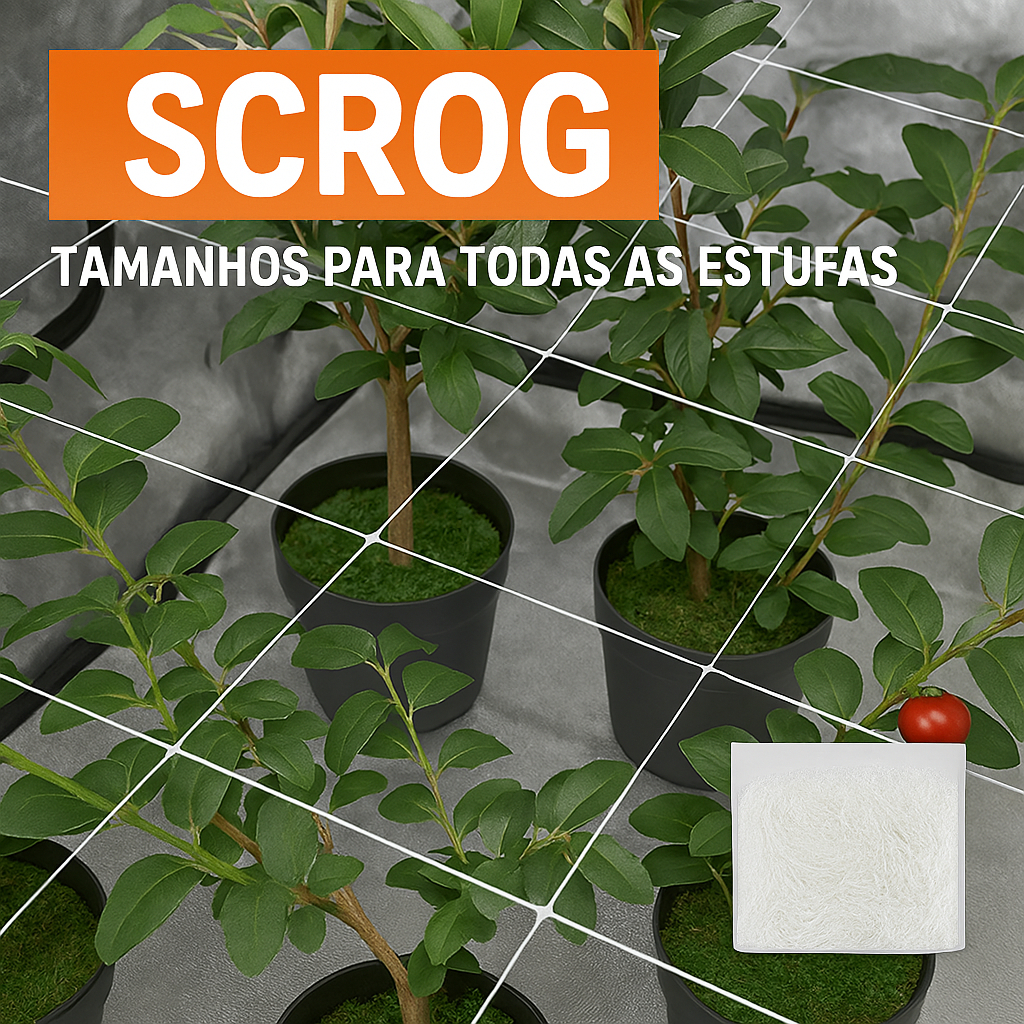 Rede de Scrog Elástica Suporte Para Plantas Crescimento Cultivo Indoor (40 a 150 cm)