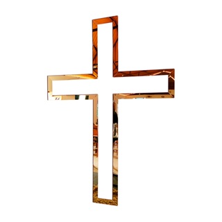 Cruz Crucifixos Médios de Parede no Acrílico Espelhado ou Leitoso em Oferta na Shopee