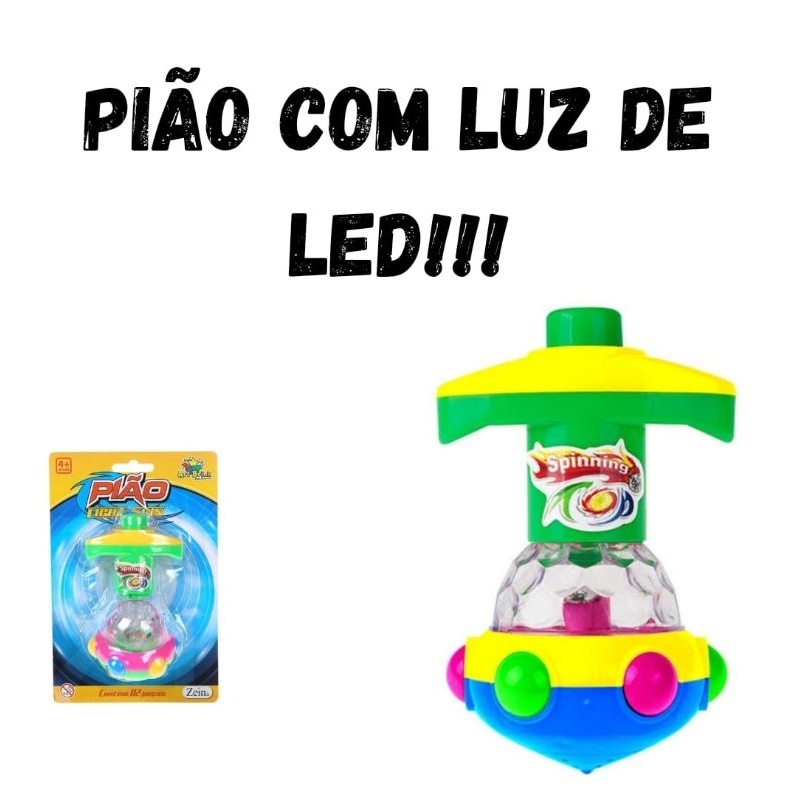 Beyblade Pião com Luz + Lançador Infantil Brinquedo Batalha Giro Rápido