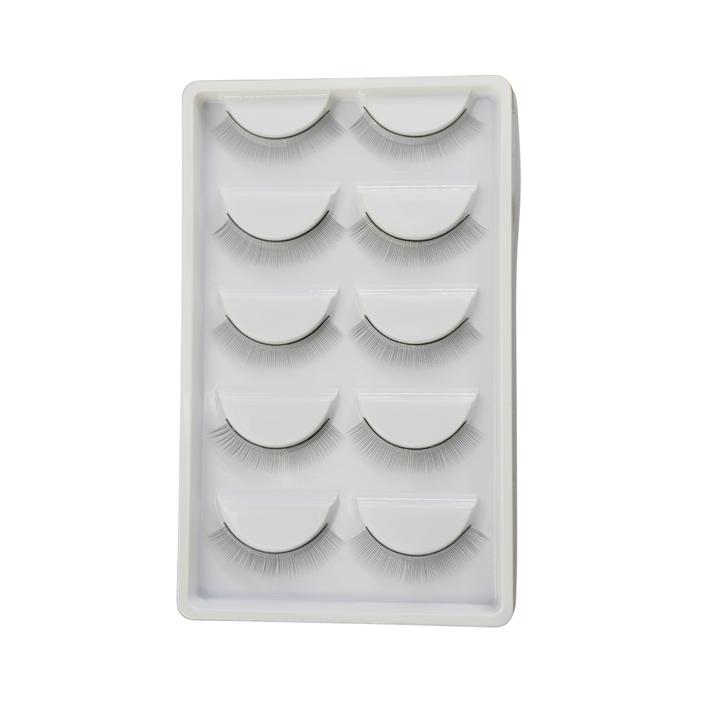Cartela de Cílios para Treino – 5 Pares (10 Unidades) em Oferta na Shopee