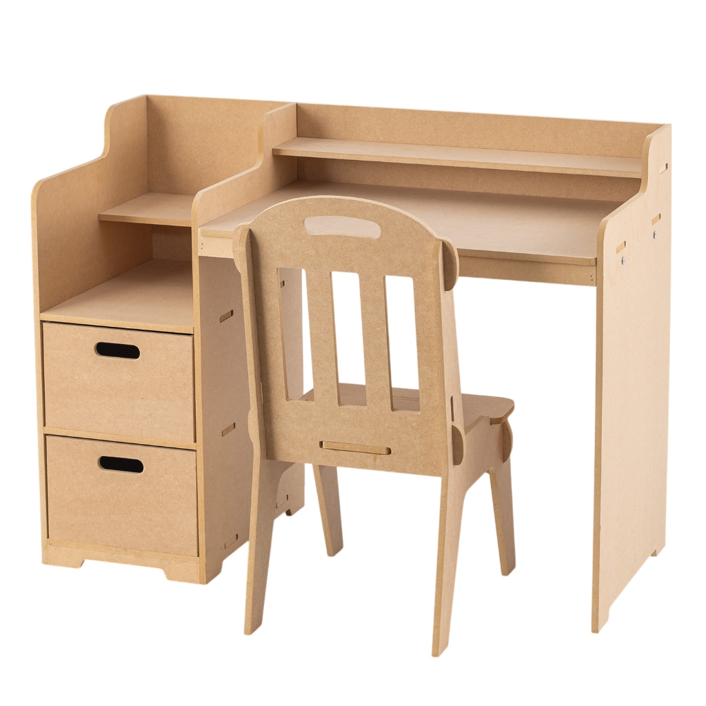 Escrivaninha Infantil Mesinha para Quarto 1 cadeira MDF