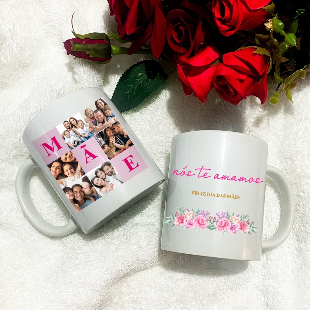 CANECA FELIZ DIA DAS MÃES COM FOTOS, NOME, FRASES, DESENHOS, CRIAMOS A ARTE PARA VOCÊ, PRESENTE MAIS QUE ESPECIAL