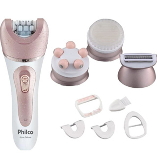 Depilador Philco Elétrico 9 em 1 Aqua Deluxe Plus com Massageador Barbeador Aparador de Pelos PDP02R em Oferta na Shopee