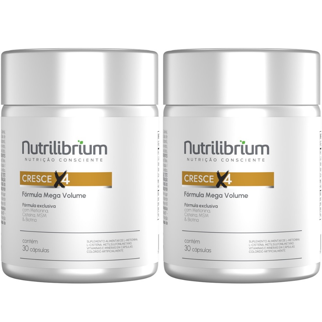 Kit 2x Cresce X4 Total 60 Cápsulas - 2 Meses Nutrilibrium - Health