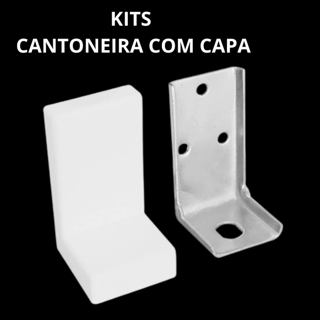 KIT Cantoneira Reforçada Suporte Aéreo de Fixação de Móveis com Capa
