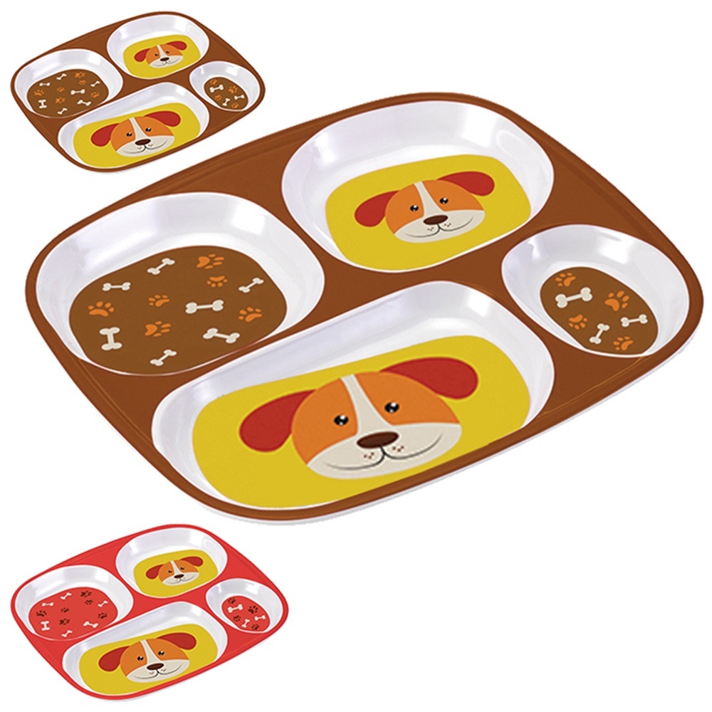 Prato infantil com divisórias p/ introdução alimentar