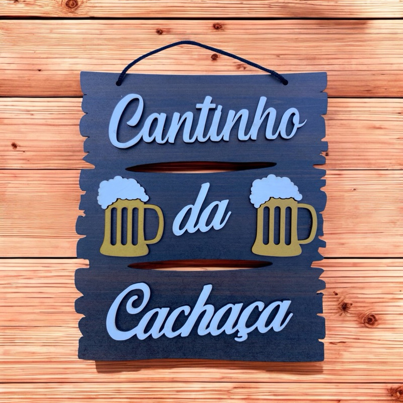 Placa Decorativa Mdf Modelo Cantinho Da Cachaça em Oferta na Shopee