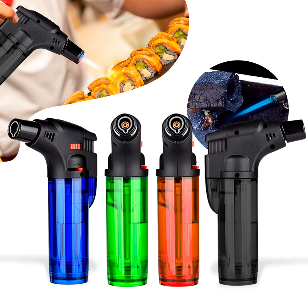 Maçarico Mini Portátil Recarregável Com Trava lb cozinha( temos refil 300 e 600 ml)