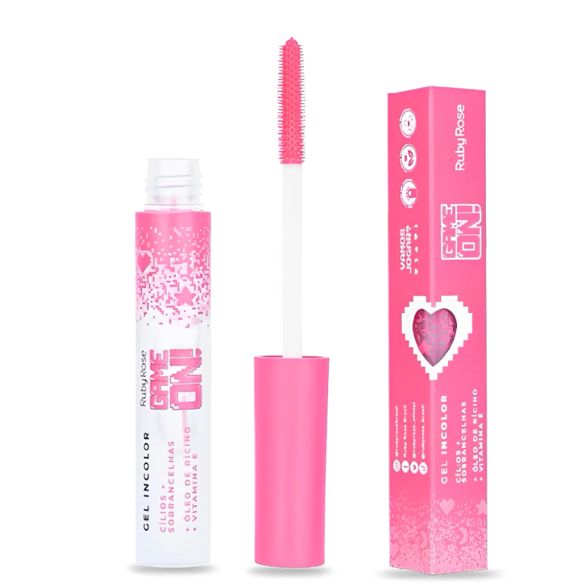 Ruby Rose - Gel Incolor  Sobrancelha e Rímel Incolor para Cílios Game On 3,8ml