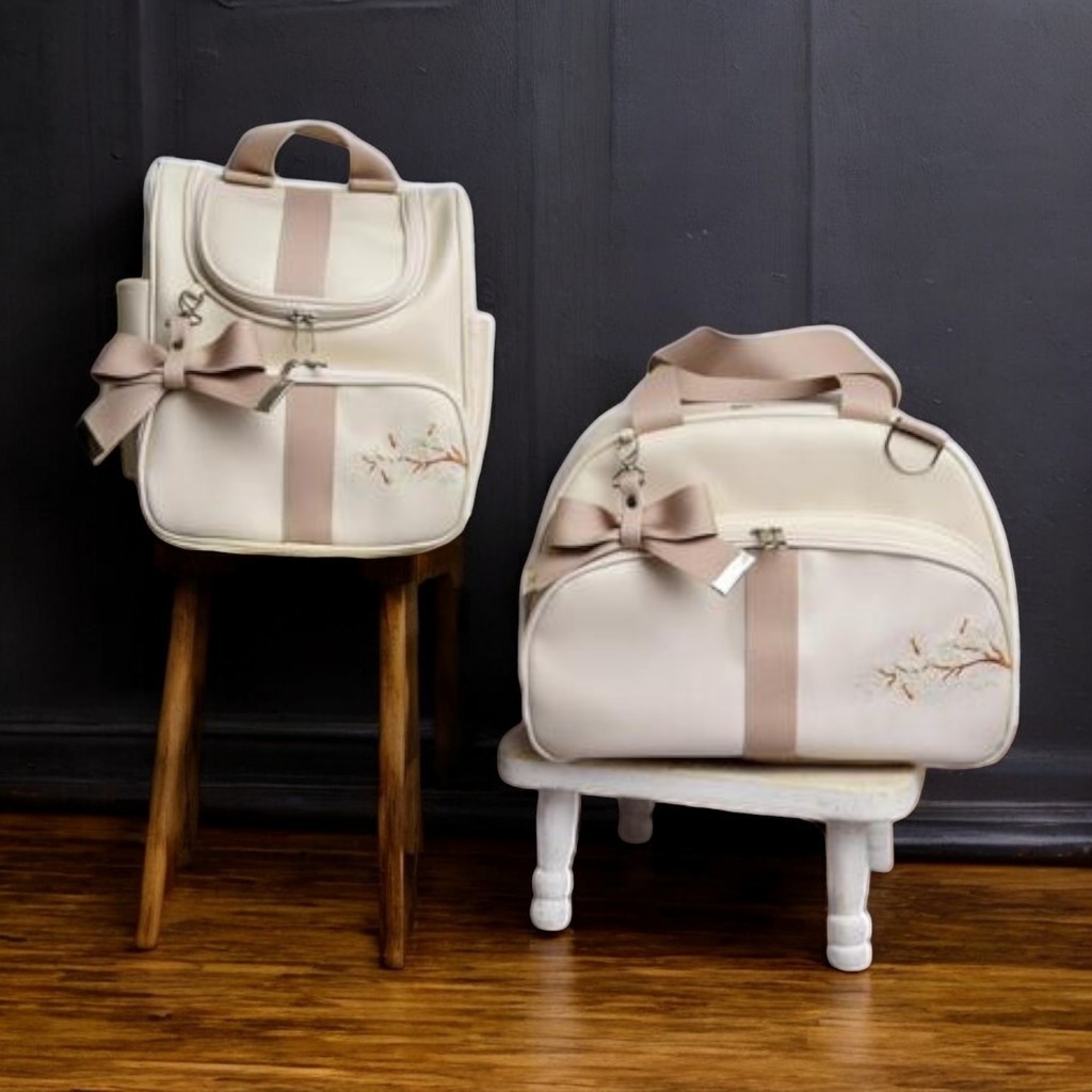 Bolsa Maternidade Kit 2 Peças Mochila 2 Em 1 Conjunto Mamãe Bebê Bolsas