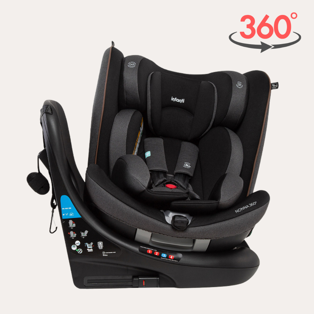 Cadeirinha para Carro 360 Isofix 0 a 36 kg Bebê Infanti Encosto Reclinável Cadeira de Carro Infantil Criança Nonna