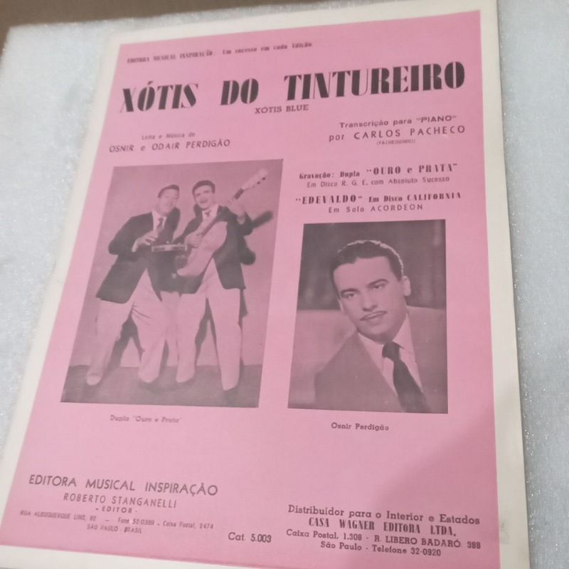 MÉTODO PARA PIANO -PARTITURA OSNIR E IDAIR PERDIGÃO (XÓTIS DO TINTUREIRO)