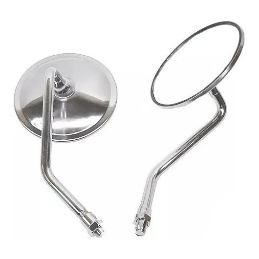 Espelho Convexo Retrovisor Kansas 150 Mirage 250 Custom Em Aço PAR em Oferta na Shopee