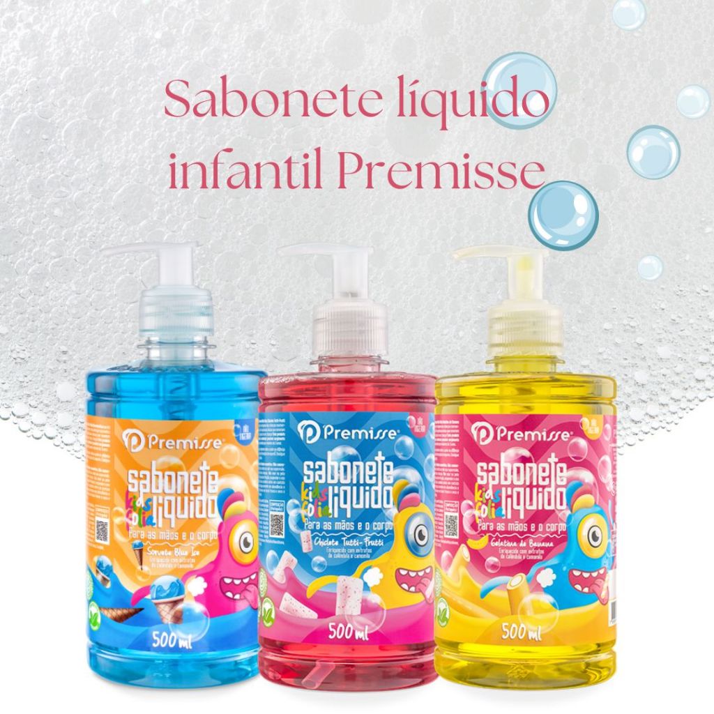Sabonete Líquido Kids Premisse 500ml válvula pump em Oferta na Shopee
