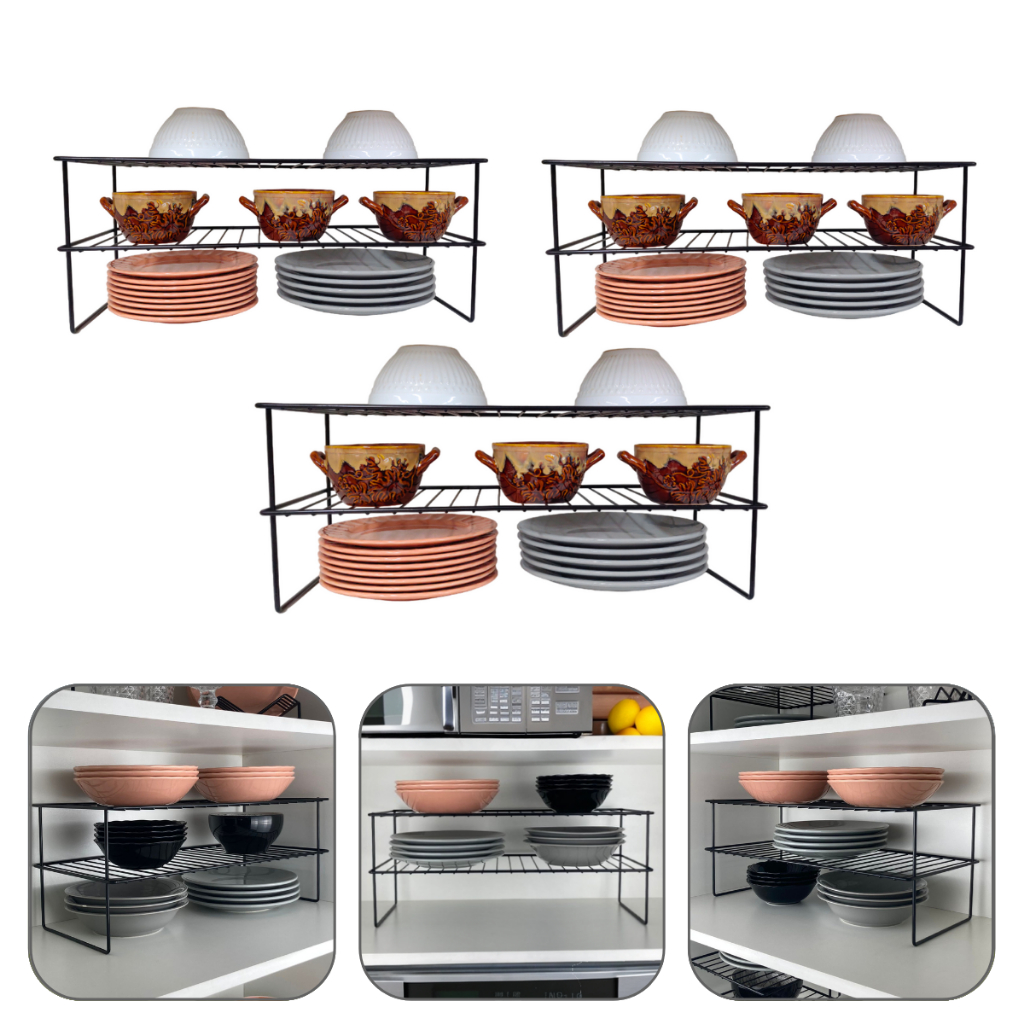 Kit 3 Rack 50cm Organizador Armario Cozinha Objeto em Oferta na Shopee