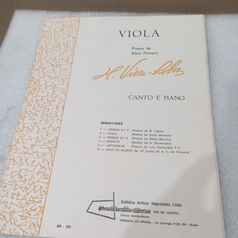 MÉTODO PARA CANTO & PIANO -H.VILLA LOBOS (VIOLA)