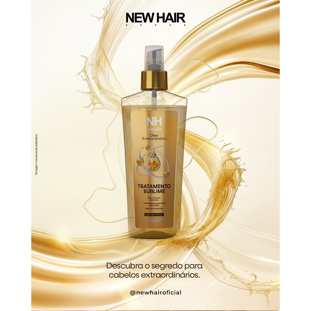 Óleo Extraordinário Tratamento Sublime New Hair 100ml em Oferta na Shopee