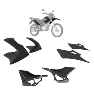 Kit Carenagem 3 peças Moto Nxr 150 Bros 2009 2010 2011 2012 Tampas laterais Abas do tanque Sub tampa em Oferta na Shopee