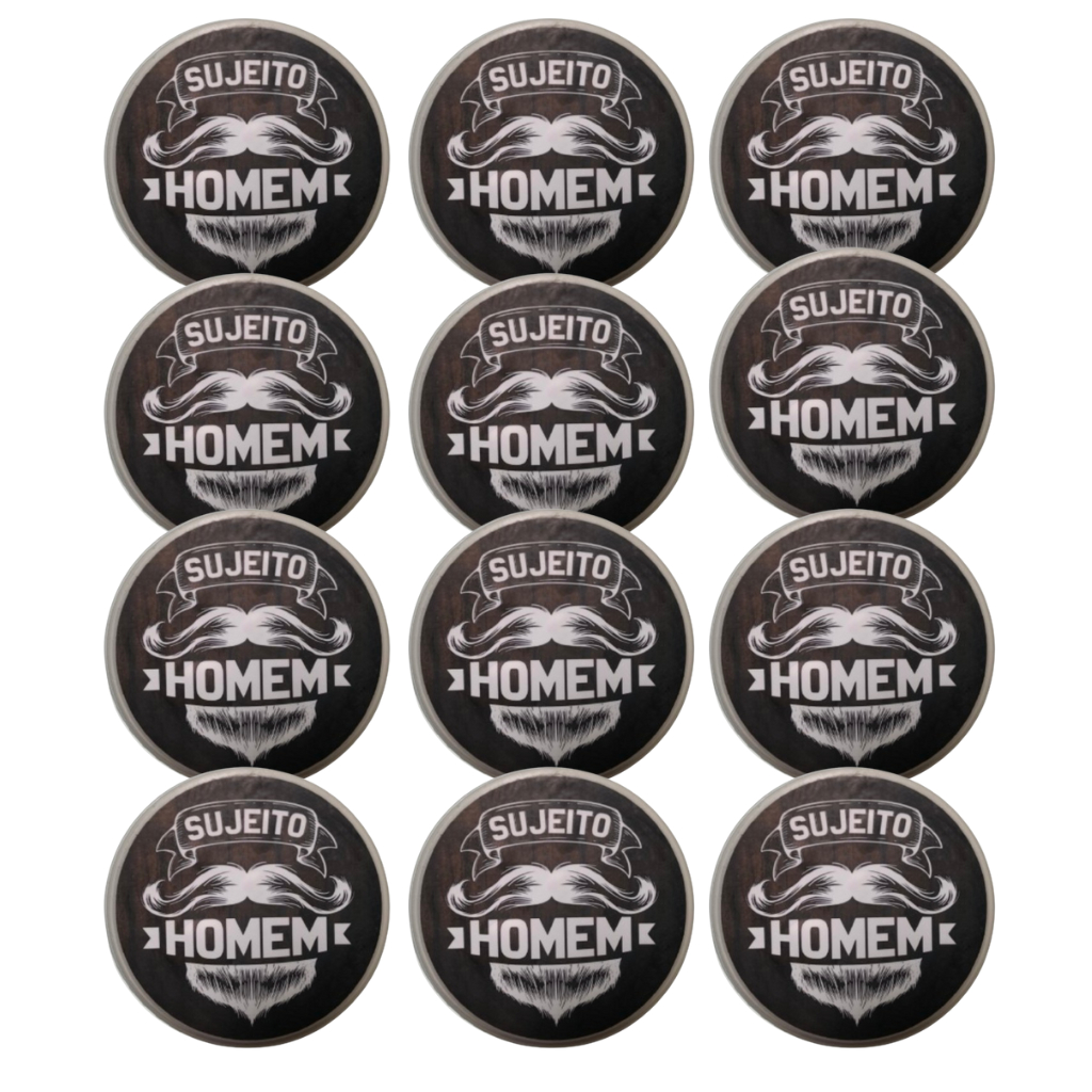Kit 12 Pomada Profissional De Cabelo Caramelito Modeladora e Fixadora Sujeito Homem (150g)
