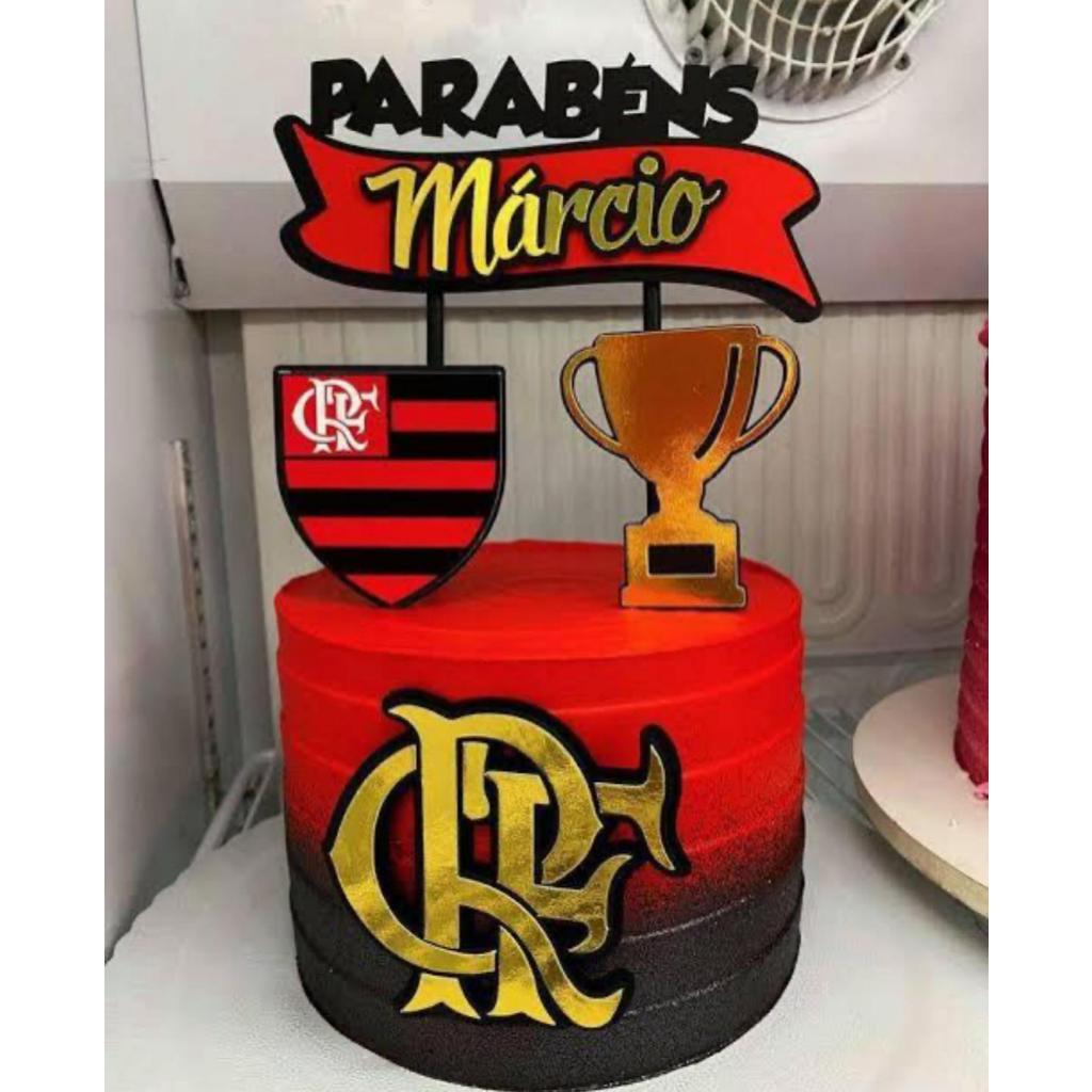 Topo de bolo Flamengo personalizado | lembrancinhas flamengo | festa flamengo | decoração flamengo