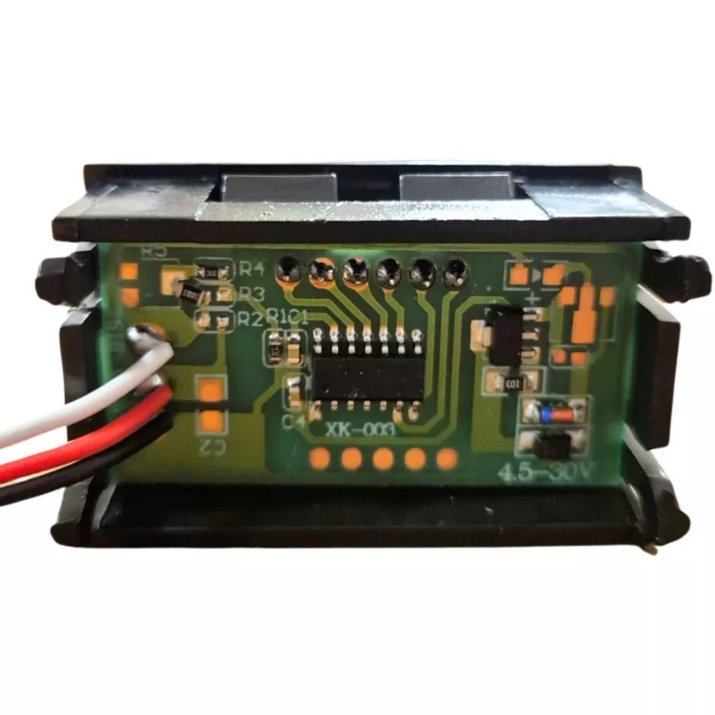 Mini Medidor Voltagem Digital Voltimetro Dc 4,5v-32v Vermelho
