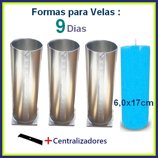 Forma para vela 9 Dias - 3 Unidades 6,0 x 17cm em Oferta na Shopee