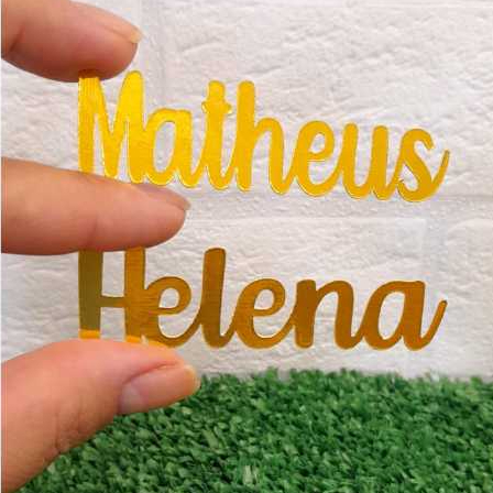 Kit apliques nome personalizado dourado - Nome em lamicote - Nome em aplique - aplique de nome