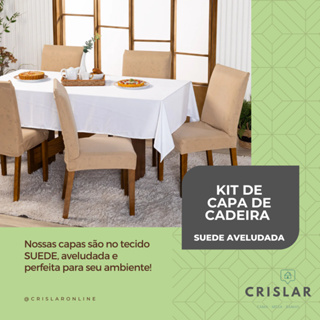 Capas de Cadeira Tecido Suede semi impermeável | Protege contra sujeiras e poeira. em Oferta na Shopee