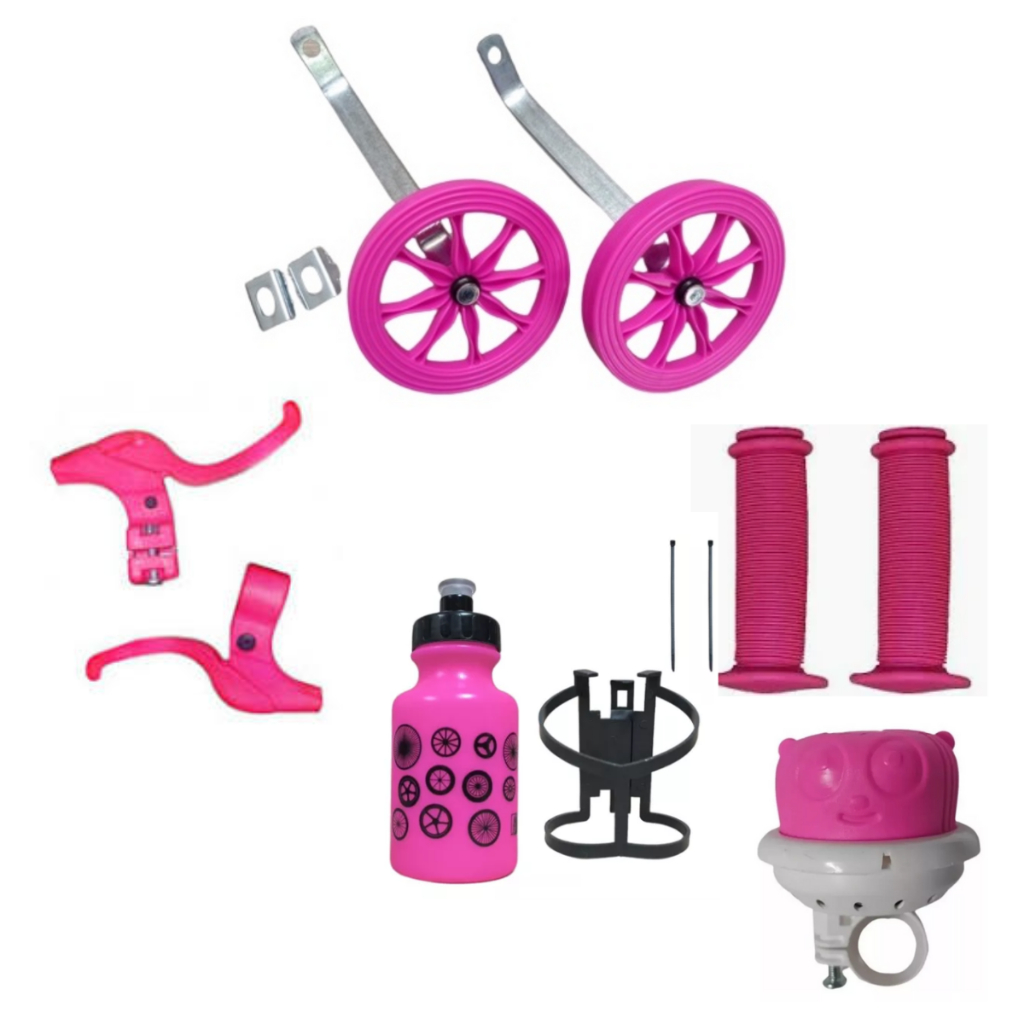 Rodinha Aro 16 Wester + Buzina Fon Fon + Manopla + Manete De Freios + Garrafa Infantil c/ Suporte